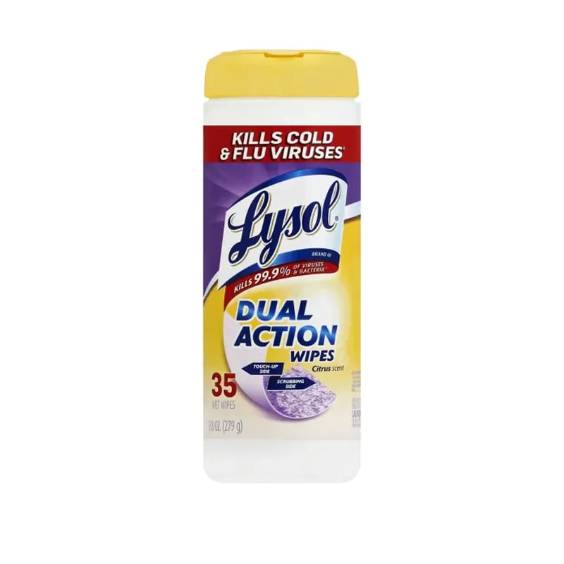 Lysol Dual Action Wipes Citrus 35 Wet Wipes 269g
