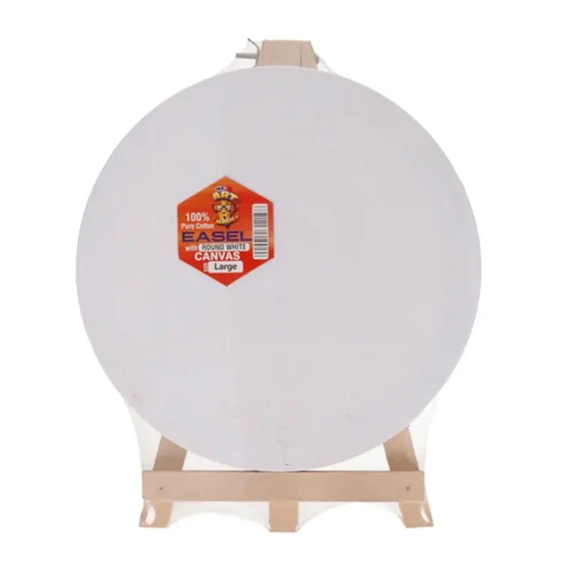 Easel Round White Canvas Large