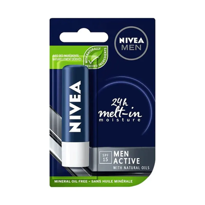 Nivea Men Spf Men Active Lip Balm 4.8g