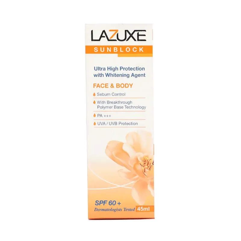 Lazuxe Face & Body Sunblock Spf 60 45ml