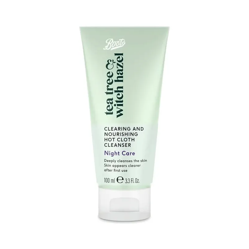 Boots Tea Tree & Witch Hazel Nourishing Hot Cloth Cleanser 100ml