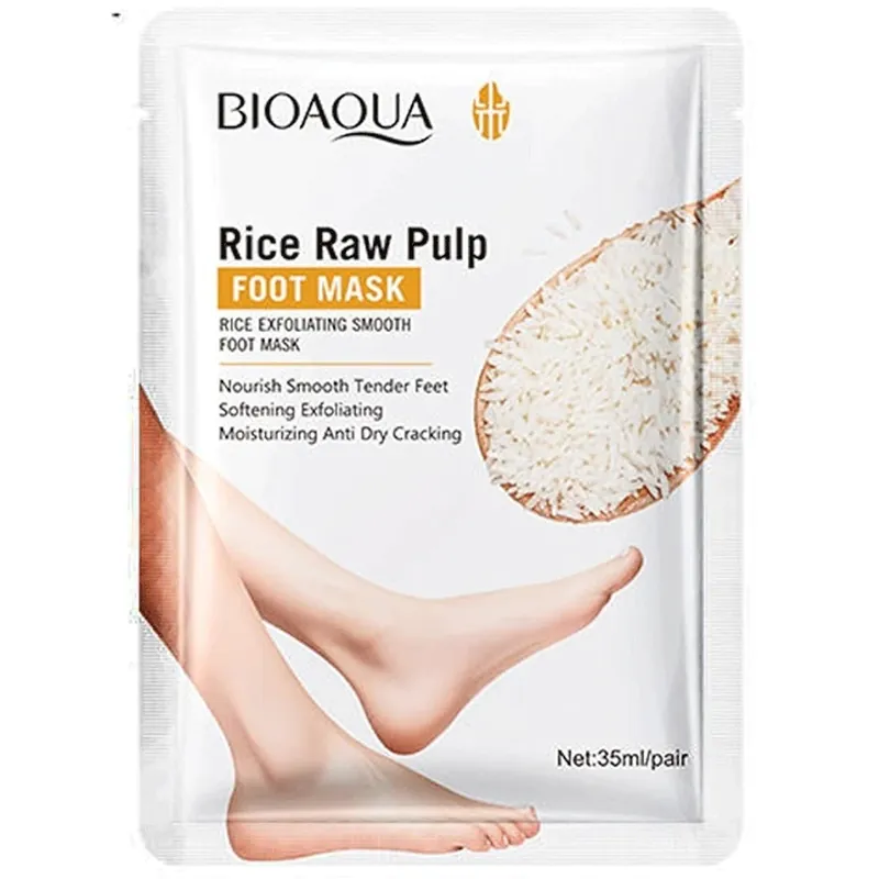 Bioaqua Rice Raw Pulp Foot Mask 35ml