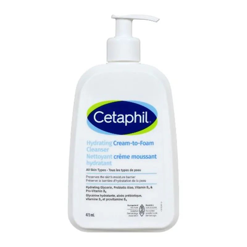 Cetaphil Hydrating Cream-To-Foam Cleanser 473ml