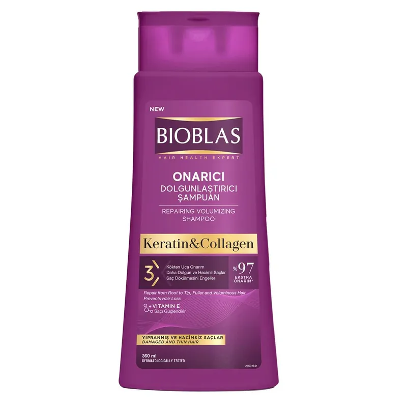 BioBlas Keratin&Collagen Repairing Volumizing  Shampoo 360ml