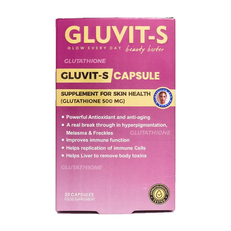 Gluvit-s Glutathione 500mg Cap 30s Box