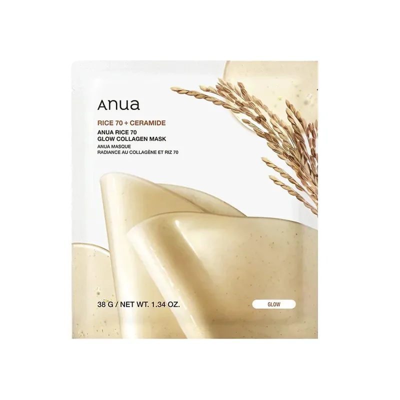 Anua Rice 70+ceramide Glow Collagen Mask 38g