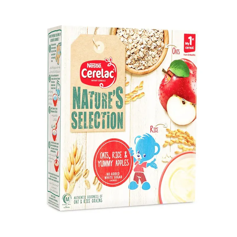 Nestle Cerelac Nature’s Selection Oats,rice & Apples 175g