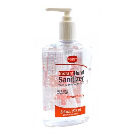 Amoray Strawberry Instant Hand Sanitizer With Aloe & Vitamin E