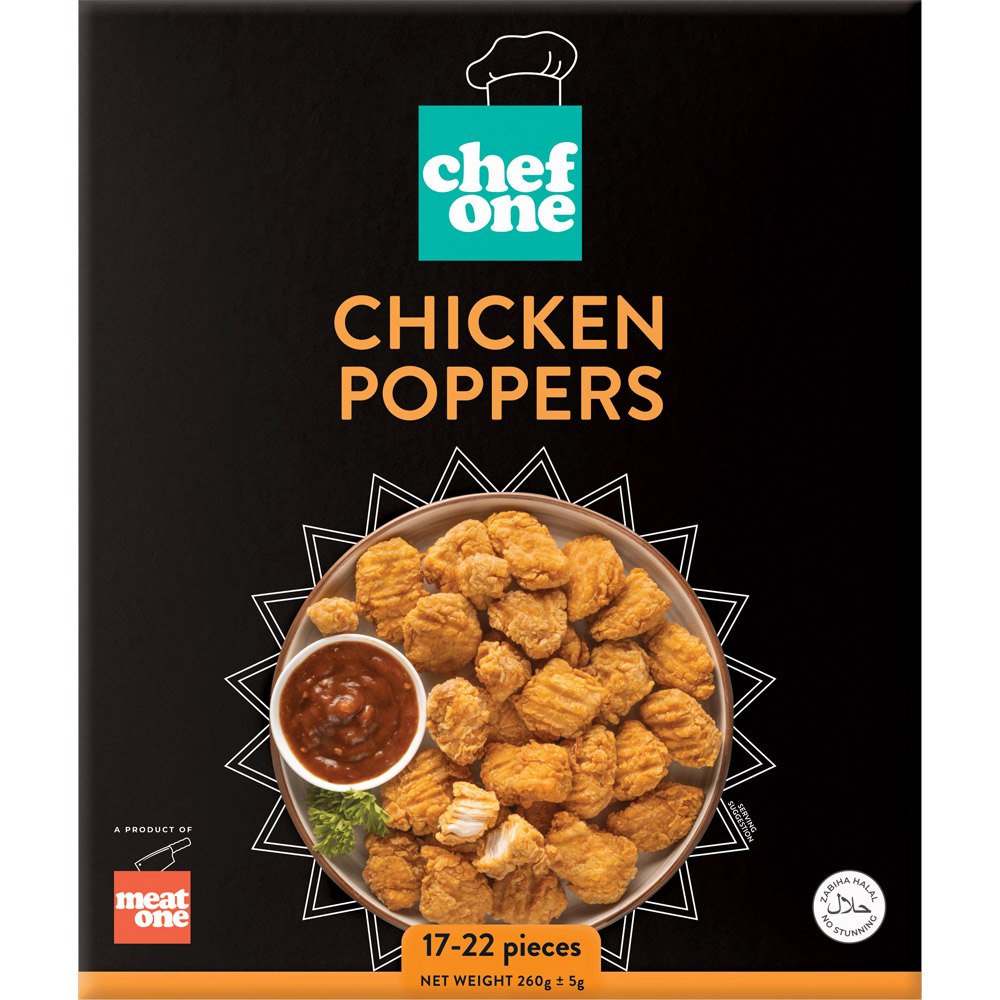 Chef One Chicken Poppers 17-22 Pieces