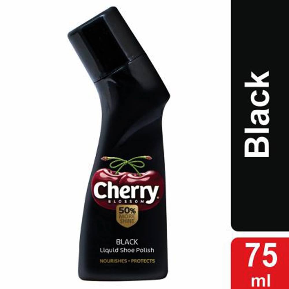 Cherry Blossom Liquid Nourishes Protect Black Shoe Polish
