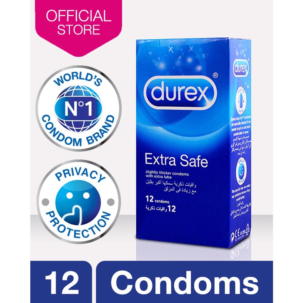 Durex Extra Safe Slightly Thicker Condoms With Extra Lube