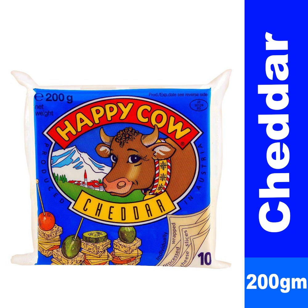 Happy Cow Cheddar Slice Cheese