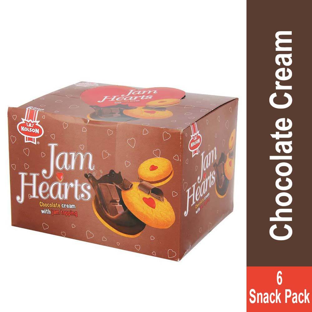 KOLSON Jam Hearts Chocolate Cream Snack Pack Box