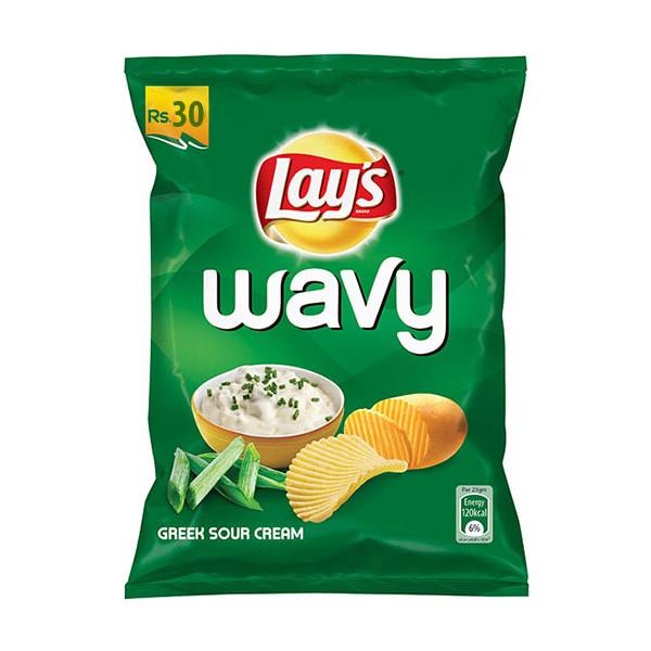 Lays Wavy Greek Sour Cream