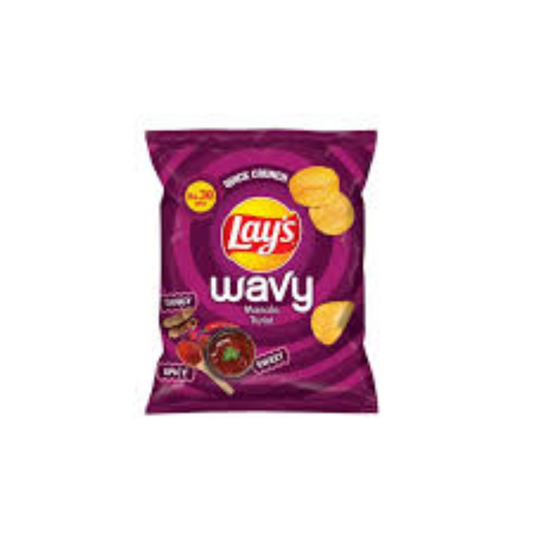 Lays Wavy Masala Twist Tangy Spicy Sweet Rs.30