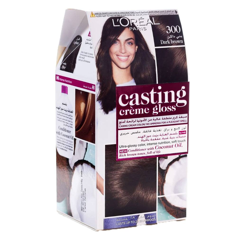 Loreal Casting Creme Gloss Hair Color Dark Brown 300