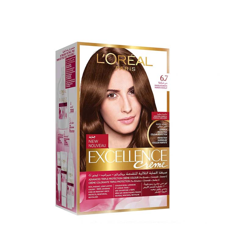 Loreal Excellence Hair Color Chocolate Brown 6.7