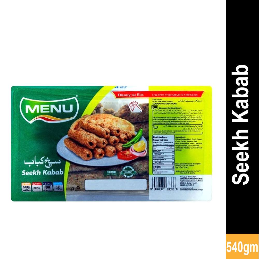 Menu Seekh Kabab