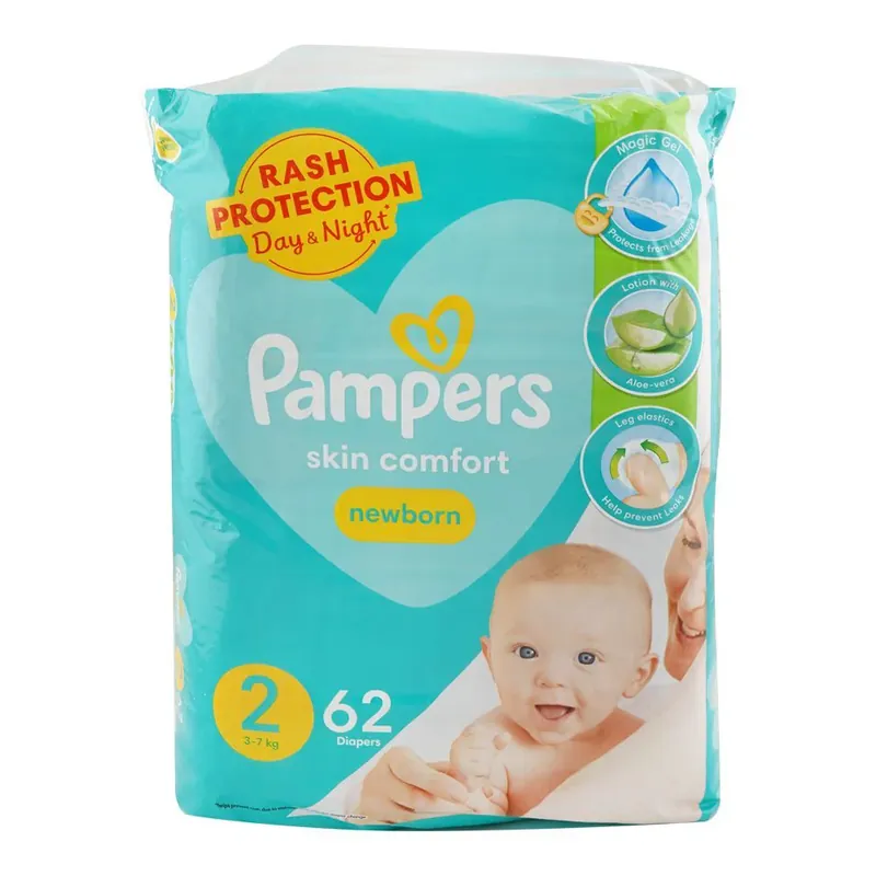 Pampers Skin Comfort New Born Diapers 62s