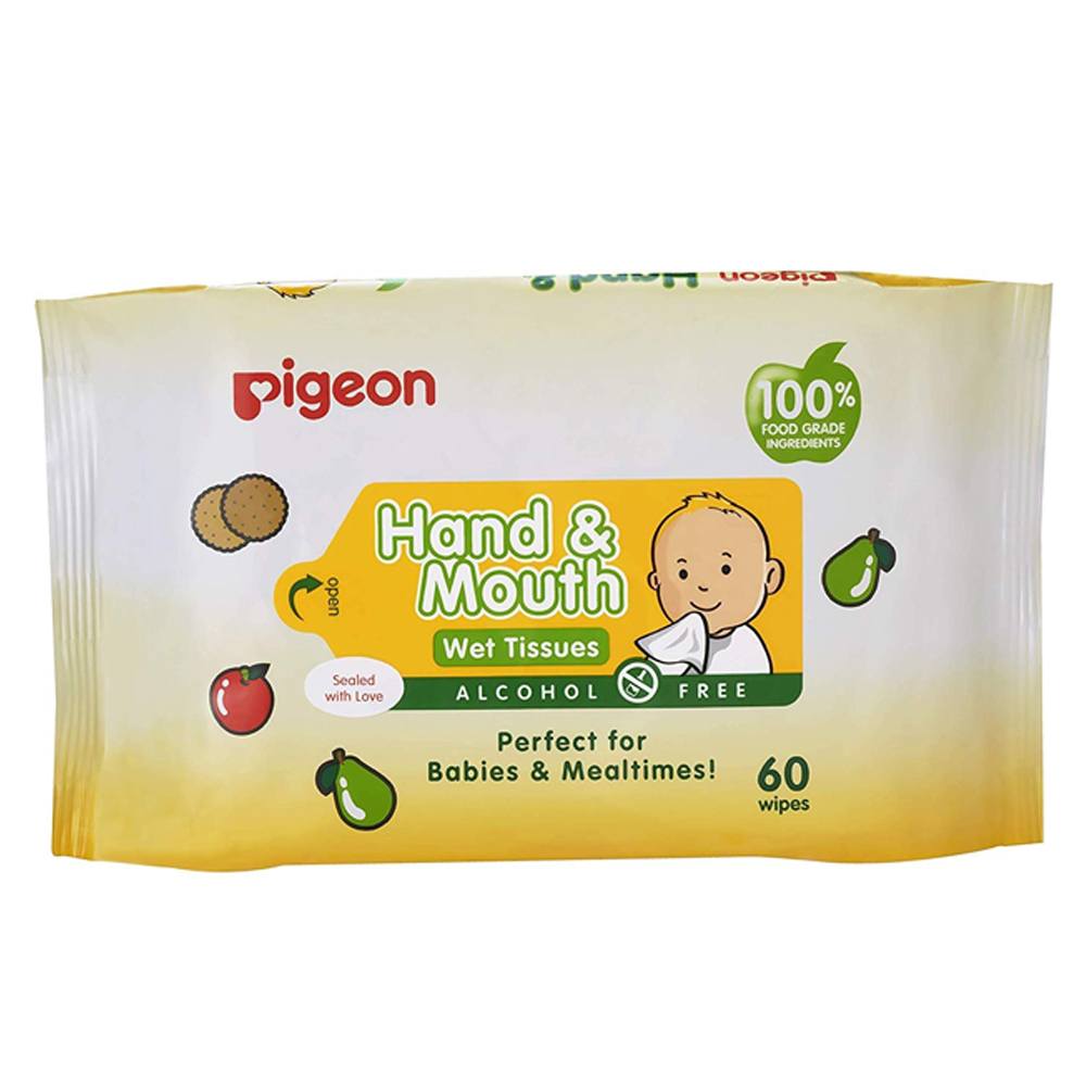 PIGEON HAND & MOUTH WET TISSUE, 60S