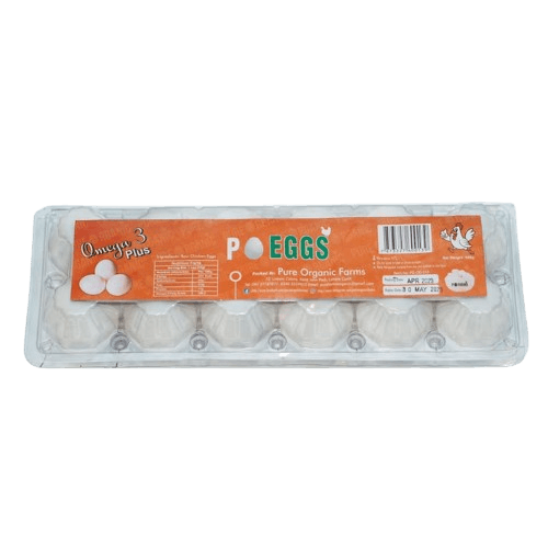 Pure Organic Omega 3 Eggs | Pack of 12 eggs