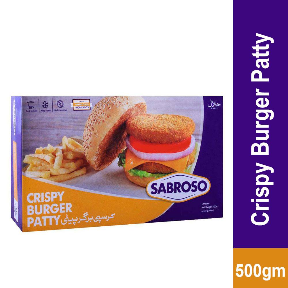 Sabroso Crispy Burger Patties 6 Pieces