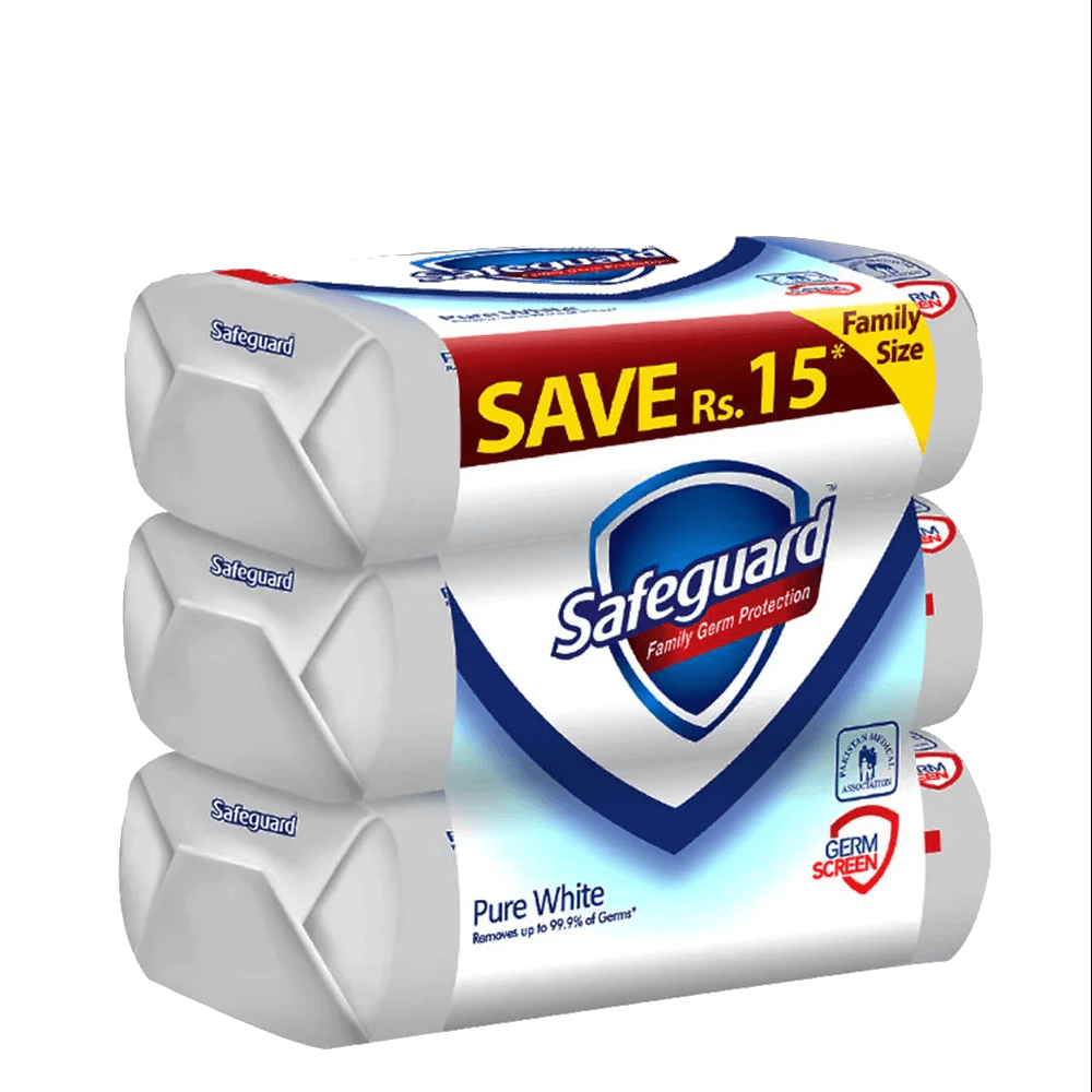 Safeguard Pure White Pack of 3 Save Rs.15